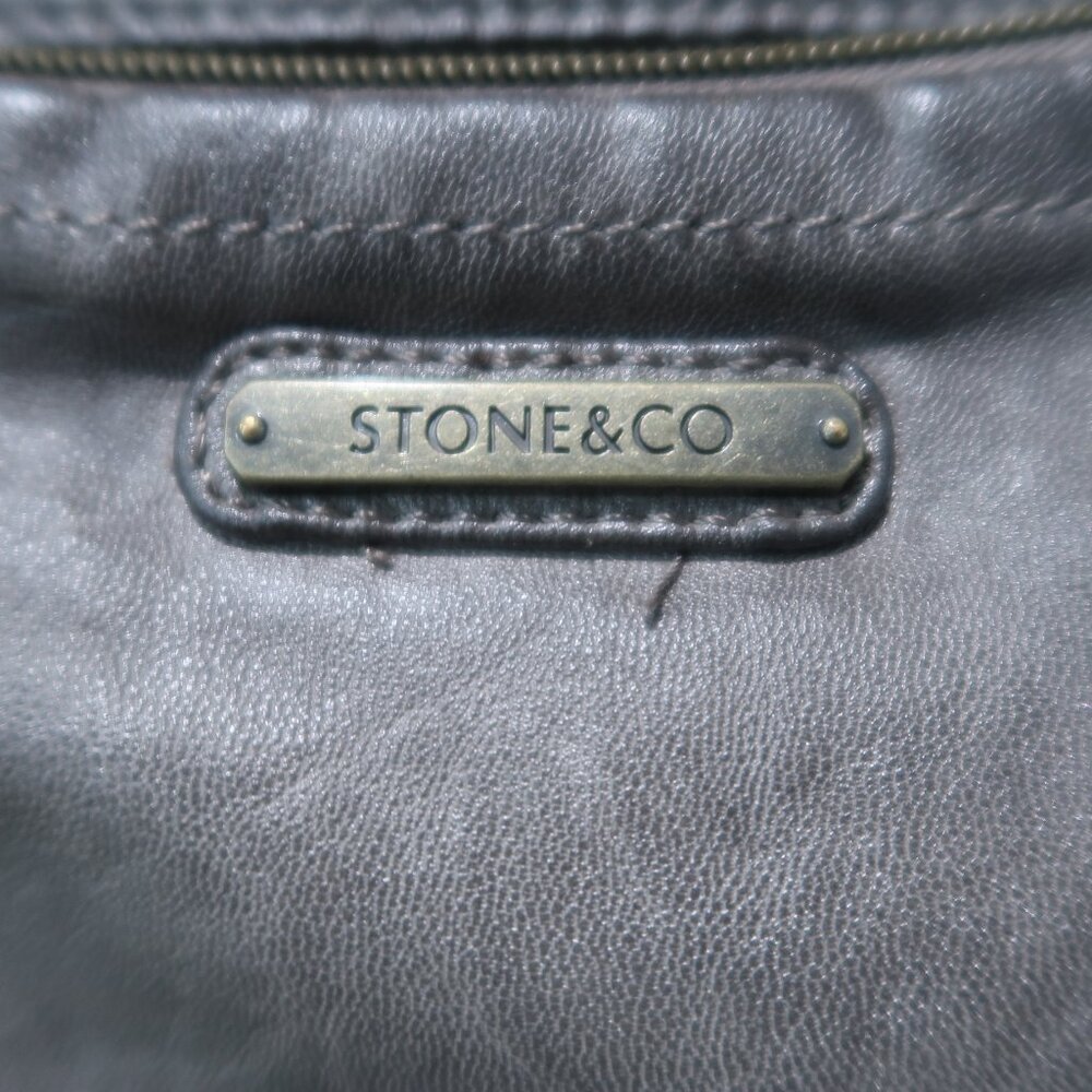 Stone & Co Purse Womens Crossbody Shoulder Strap Adjustable Gray Bucket Bag - Picture 5 of 12